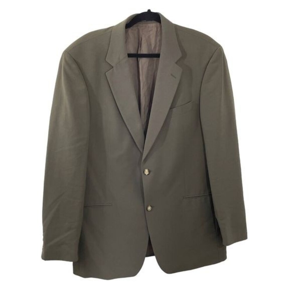 Hugo Boss Mens Blazer Wool Suit Jacket Formal Padded‎ Shoulder Brown Size 42R